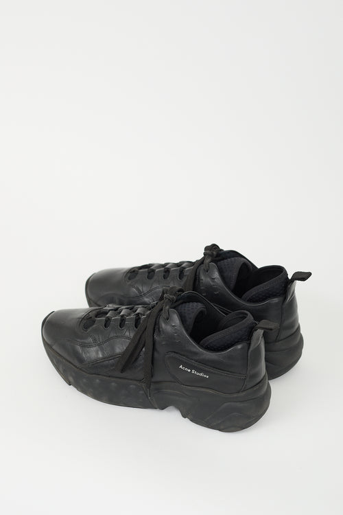 Acne Studios Black Leather Rockaway Sneaker