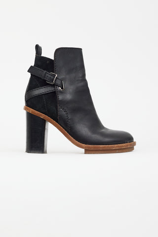 Acne Studios Black Leather 
Suede Ankle Boot