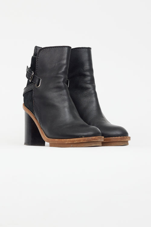 Acne Studios Black Leather 
Suede Ankle Boot