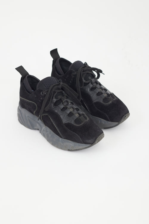 Acne Studios Black Suede Manhattan Sneaker