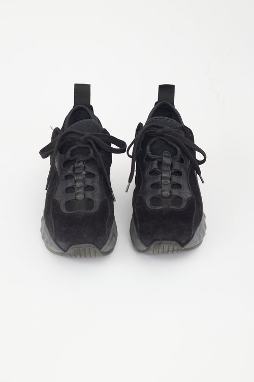 Acne Studios Black Suede Manhattan Sneaker