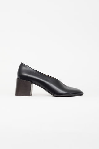 Acne Studios Black Leather Block Heel