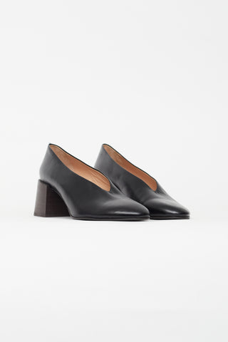 Acne Studios Black Leather Block Heel