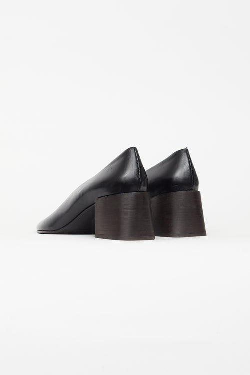 Acne Studios Black Leather Block Heel