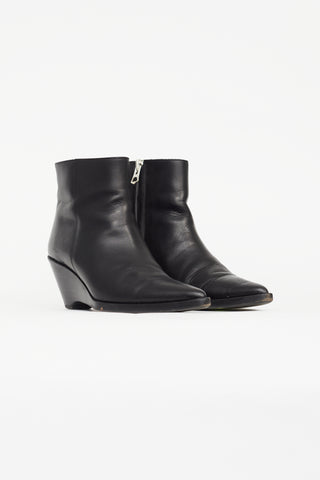 Acne Studios Black Cony Leather Boot