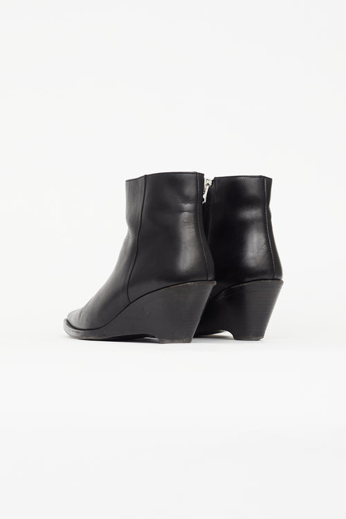 Acne Studios Black Cony Leather Boot