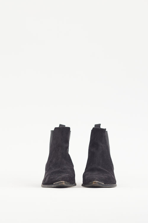 Acne Studios Black Suede Jansen Boot