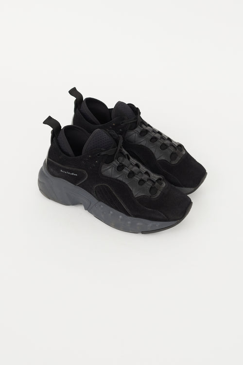 Acne Studios Black Suede Rockaway Sneaker