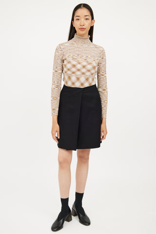 Acne Studios Black Wool A-line Skirt