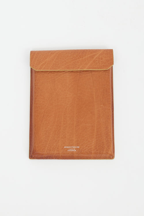 Acne Studios Brown Leather Mercury Tablet Case