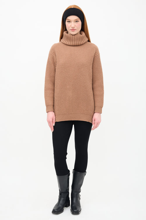 Acne Studios Brown Wool Disa Turtleneck Sweater