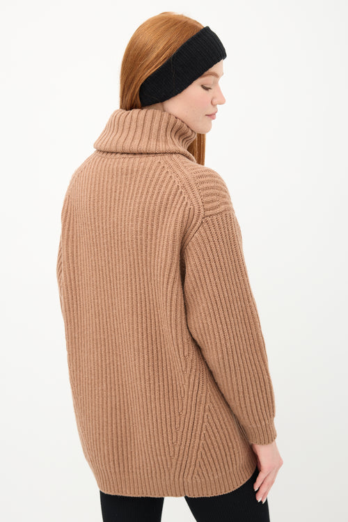 Acne Studios Brown Wool Disa Turtleneck Sweater