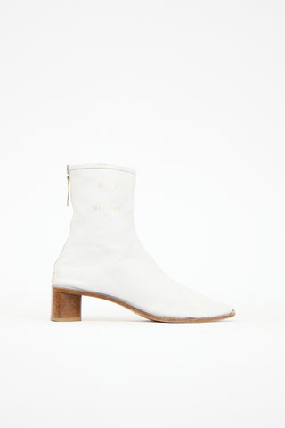 Acne Studios Leather Logo Heeled Boot