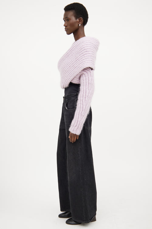 Acne Studios Purple Wool Knit Bolero