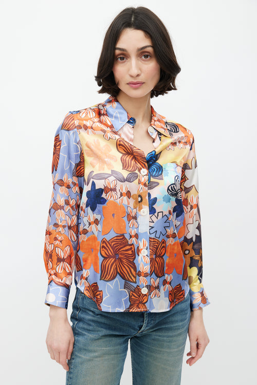 Acne Studios Multi Floral Button Down Shirt