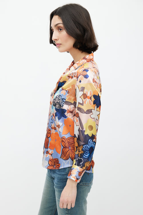 Acne Studios Multi Floral Button Down Shirt