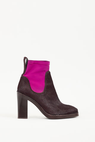 Acne Studios Purple Hair Heeled Chelsea Boot