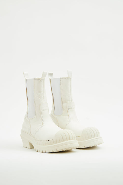 Acne Studios White Lug Sole Ankle Boot