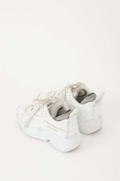 Acne Studios White Leather Rockaway Sneaker