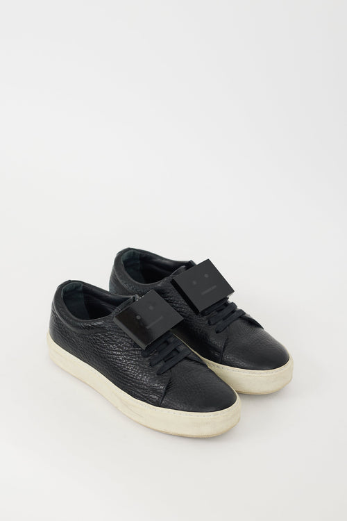 Acne Studios Black Leather Adriana Face Sneaker