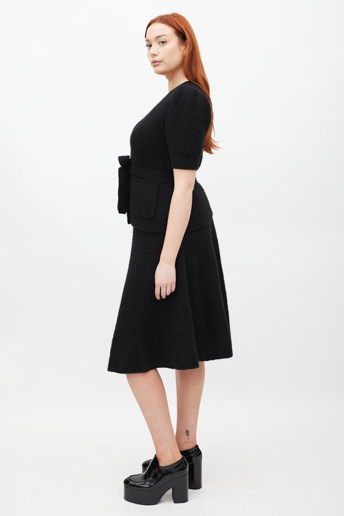 Adam Lippes Black Cashmere Co-Ord Set