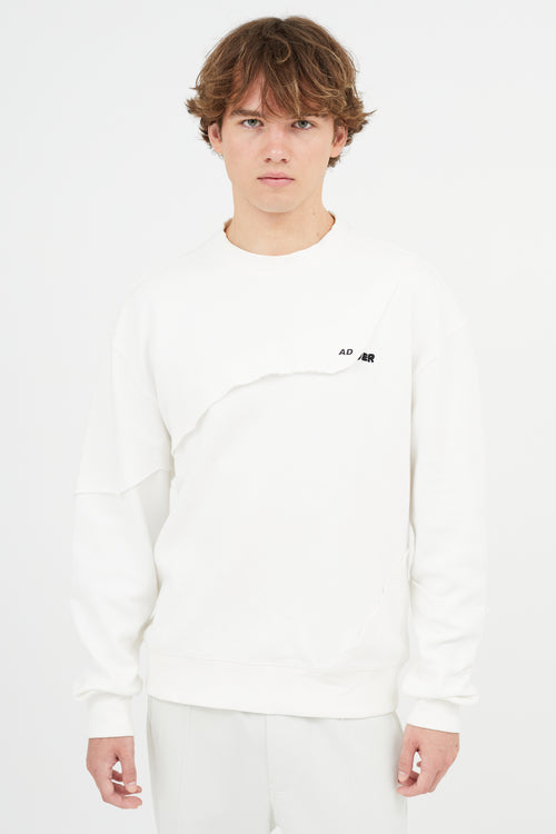 ADER Error White Paneled Sweatshirt