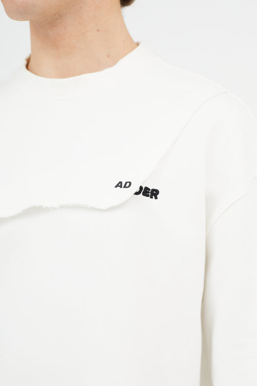 ADER Error White Paneled Sweatshirt