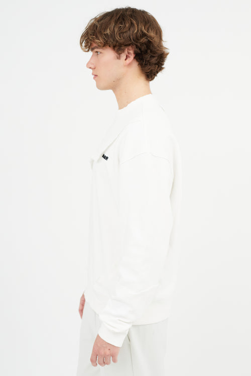 ADER Error White Paneled Sweatshirt