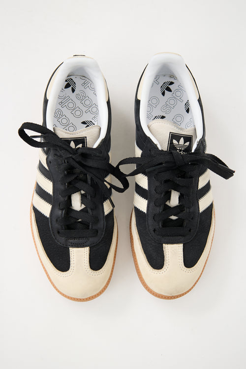 Adidas Cream 
Black Suede Samba Sneaker