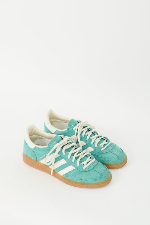 Sporty 
Rich X Adidas Green Handball Spezial Suede Sneaker