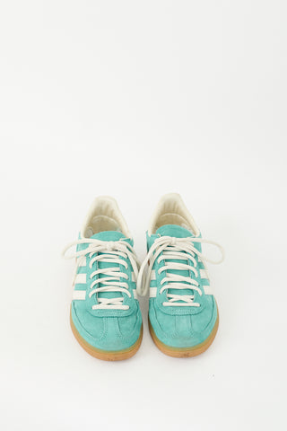 Sporty 
Rich X Adidas Green Handball Spezial Suede Sneaker