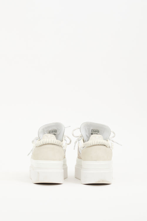 Adidas X Ivy Park White Leather Super Sleek 72 Sneaker