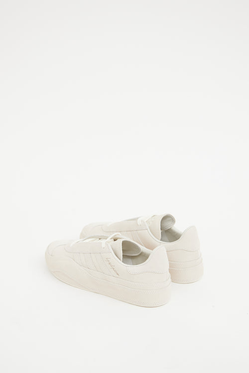 Y-5 Off-White Beige Suede Gazelle Low Top Sneaker