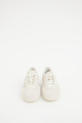 Y-4 Off-White Beige Suede Gazelle Low Top Sneaker