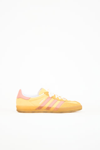 Adidas Yellow Nylon 
Suede Gazelle Sneaker