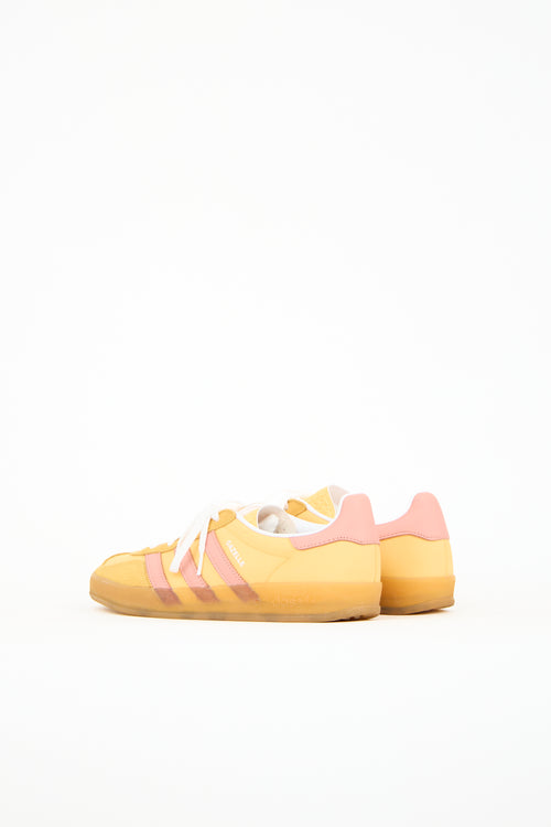 Adidas Yellow Nylon 
Suede Gazelle Sneaker