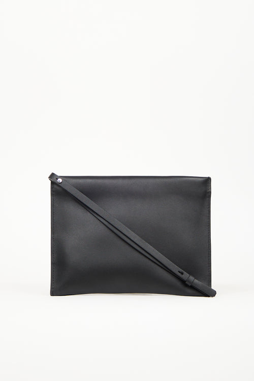 Aesther Ekme Black Leather Zip Pouch