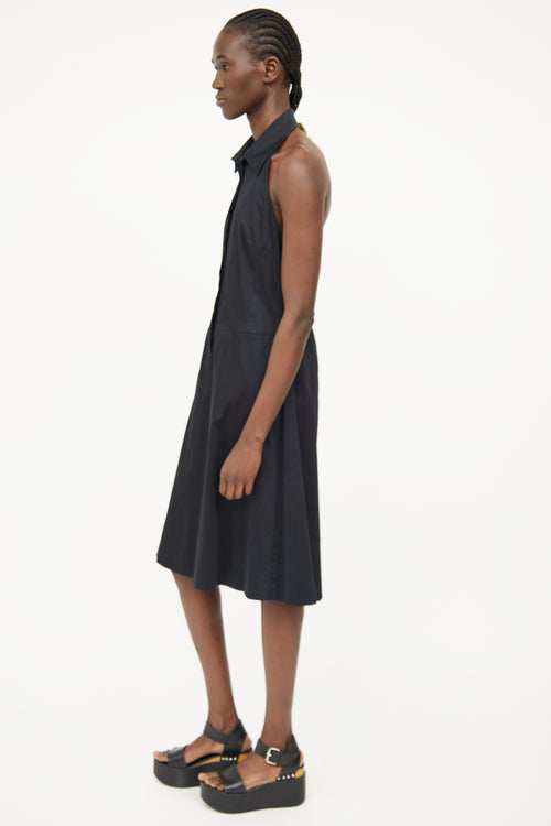 Agnona Black Halter Sleeveless Dress