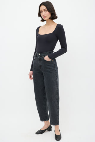 Agolde Black High Waist Balloon Jeans