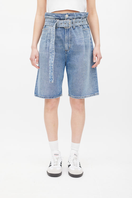 Agolde Medium Wash Reworked Shorts