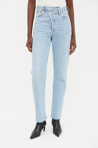 Agolde Light Wash Criss Cross Jeans