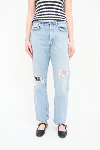 Agolde Light Wash Distressed Jeans