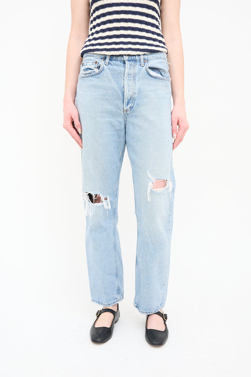 Agolde Light Wash Distressed Jeans