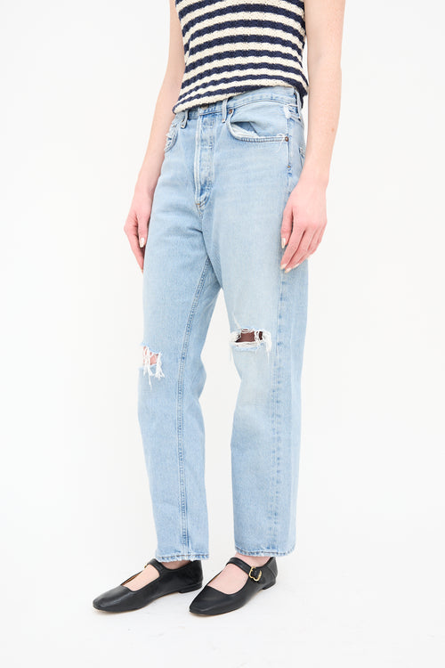 Agolde Light Wash Distressed Jeans