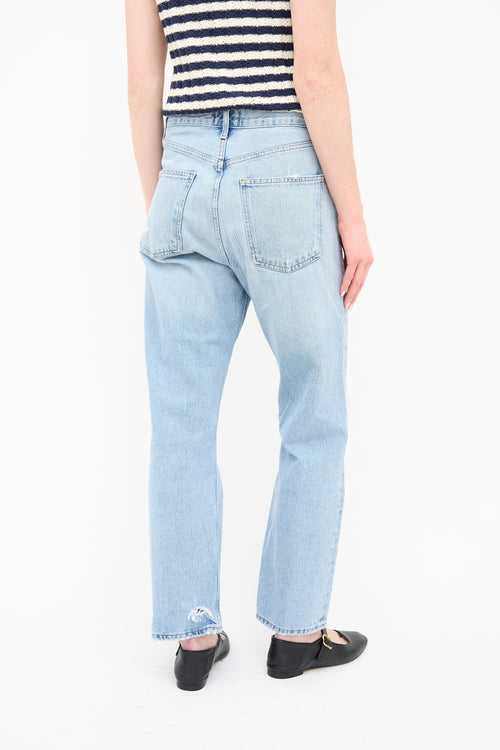 Agolde Light Wash Distressed Jeans