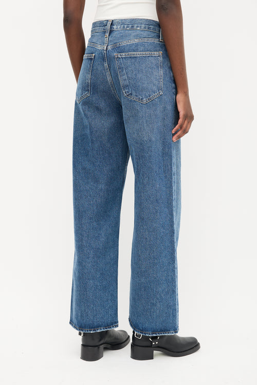  Medium Wash Straight Leg Jeans