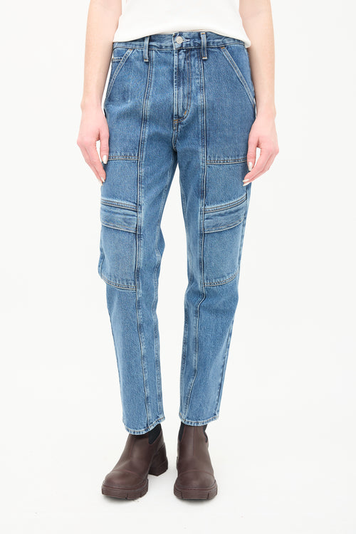 Agolde Medium Wash Cooper Cargo Jeans