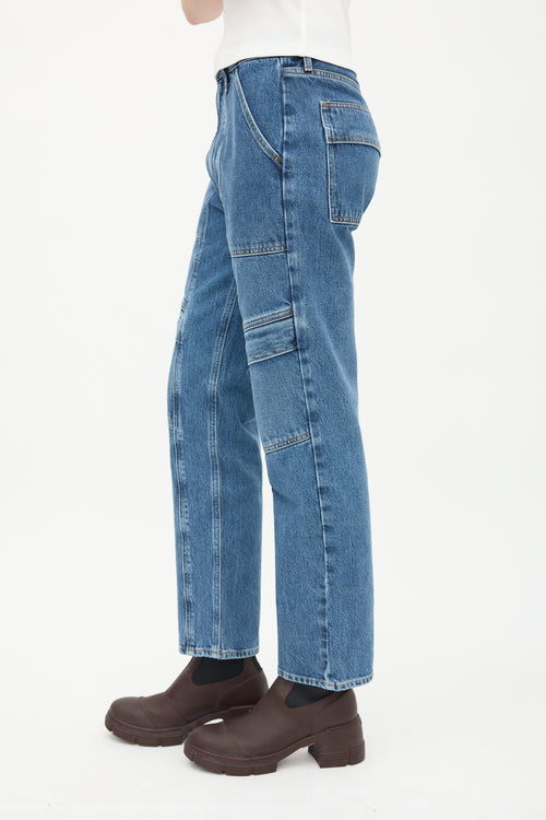 Agolde Medium Wash Cooper Cargo Jeans