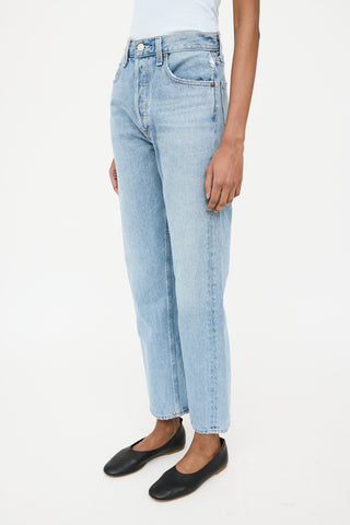 Agolde Light Wash 90s Pinch Waist Slim Jeans