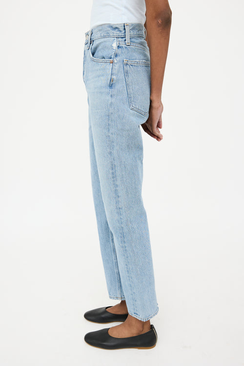 Agolde Light Wash 90s Pinch Waist Slim Jeans